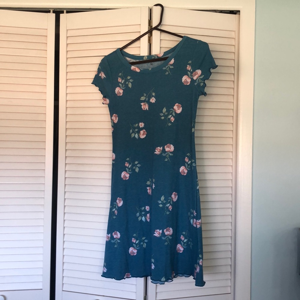 SO Girls Floral Short Sleeve Dress